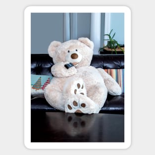 Big bear with remote control Sticker